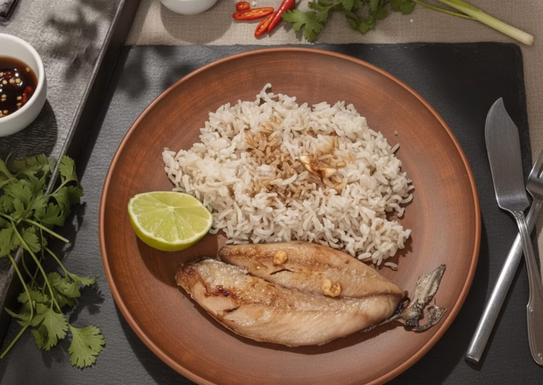 Экзотическая скумбрия с рисом по-тайски