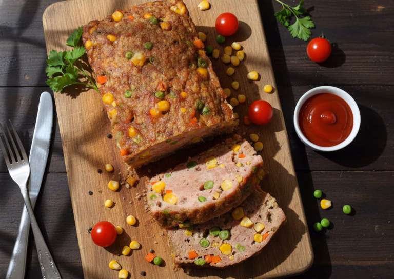 Мясной хлеб с ярким конфетти