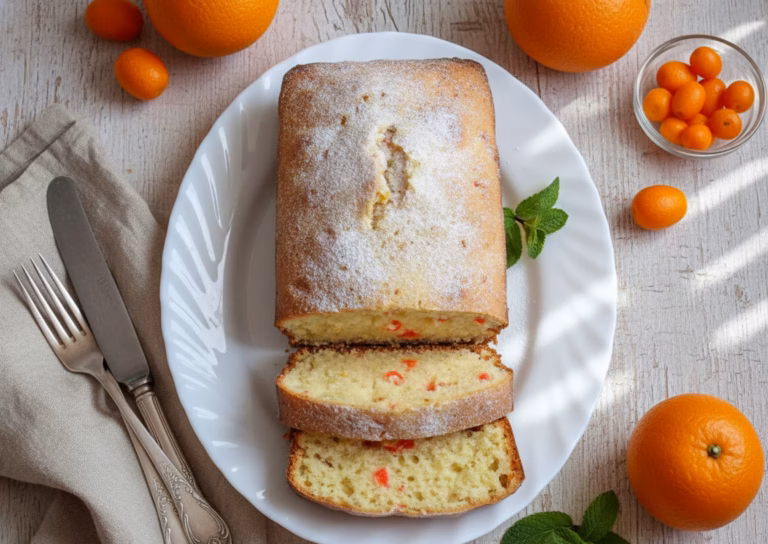 Солнечный апельсиновый кекс с кумкватовыми нотками