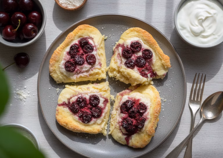 Вишнёвые ватрушки с нежной начинкой