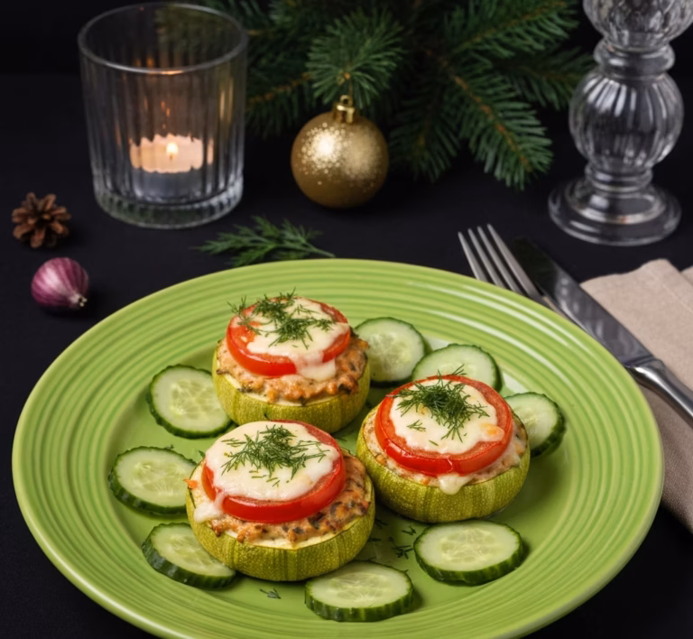 Аппетитная закуска из кабачков и ароматной колбасы