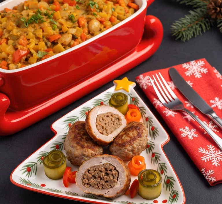 Аппетитные мясные рулеты-котлеты с начинкой
