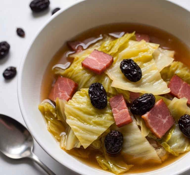 Ароматный суп с копчёной капустой и чоризо