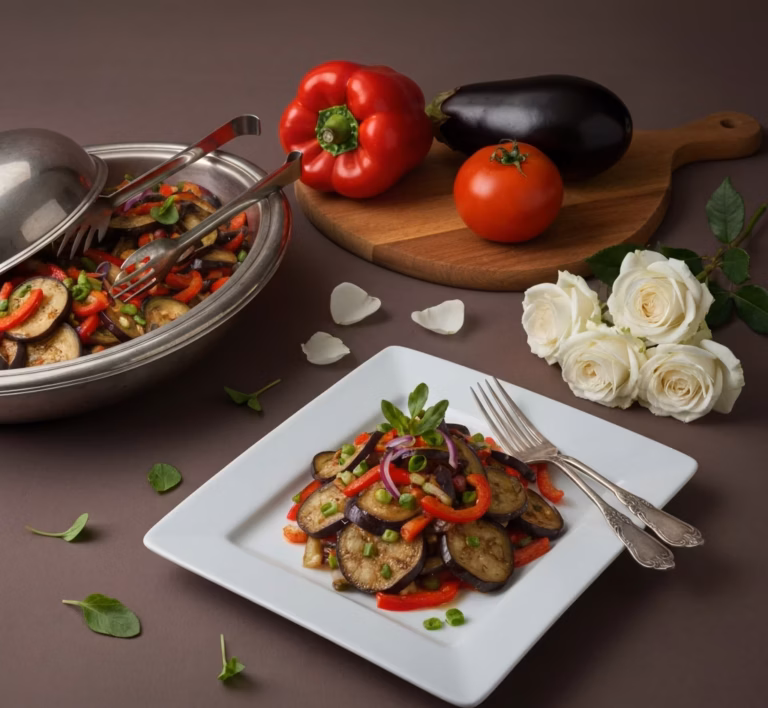 Нежная курица с пряными баклажанами к Дню влюблённых