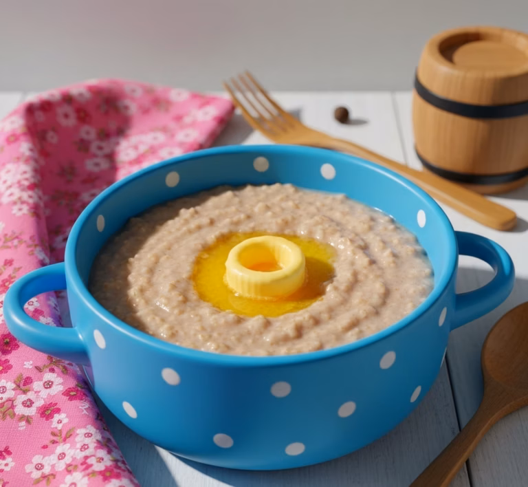 Нежная молочная каша из гречки и полбы