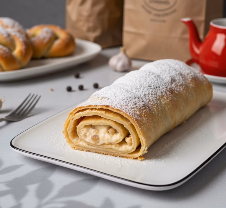 Нежный штрудель с ароматом миндаля