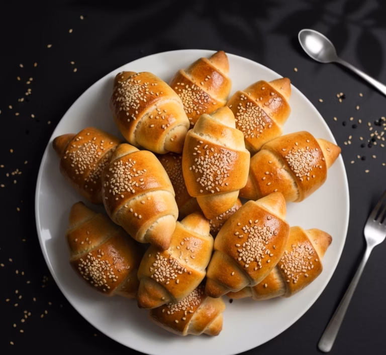 Пышные булочки с хрустящим кунжутом