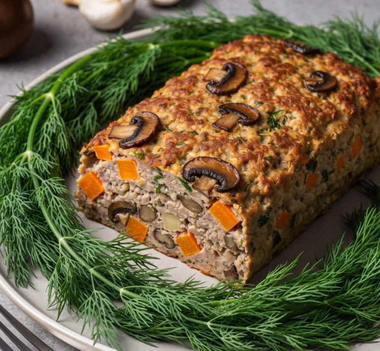 Сочный мясной хлеб с осенним настроением
