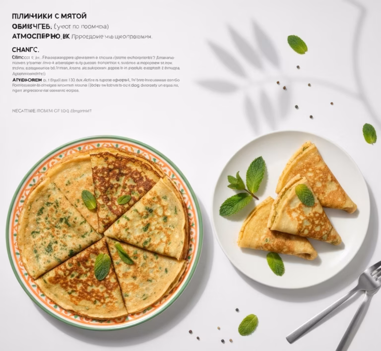 Свежие блинчики с ароматом мяты