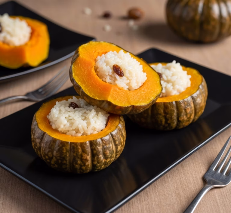 Сладкая тыква Жаба с рисом и ароматом сухофруктов