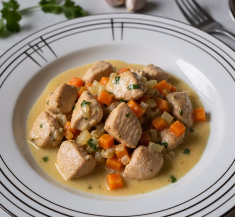 Сочная курица с болгарским перцем в нежном сливочном соусе