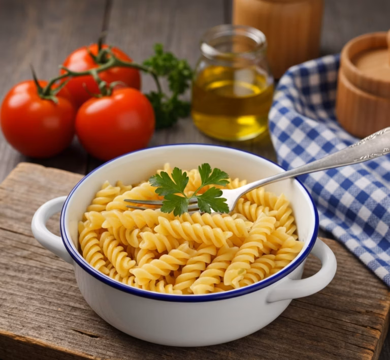 Сытные макароны, приготовленные на сковороде
