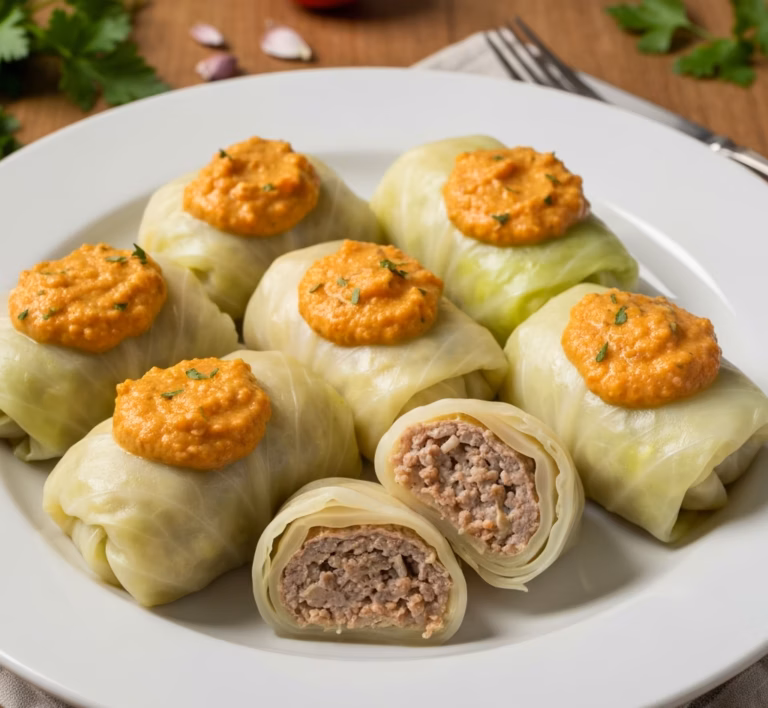 Нежные голубцы из пекинской капусты с пикантной начинкой