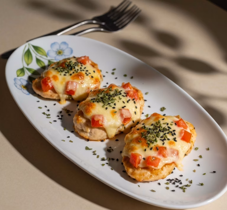 Нежные куриные грудки под ароматной сырно-овощной корочкой