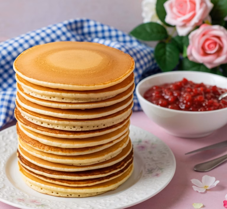 Пышные масленичные блины на кефире