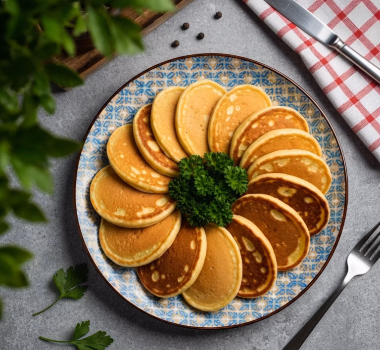 Пышные оладьи из картофельного пюре с манной крупой
