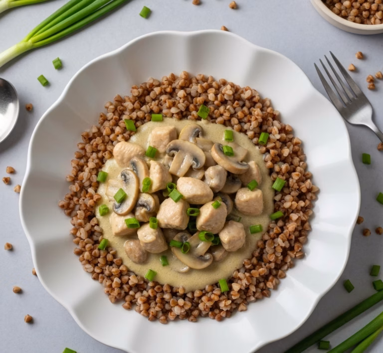 Сочная курица в нежном грибном соусе