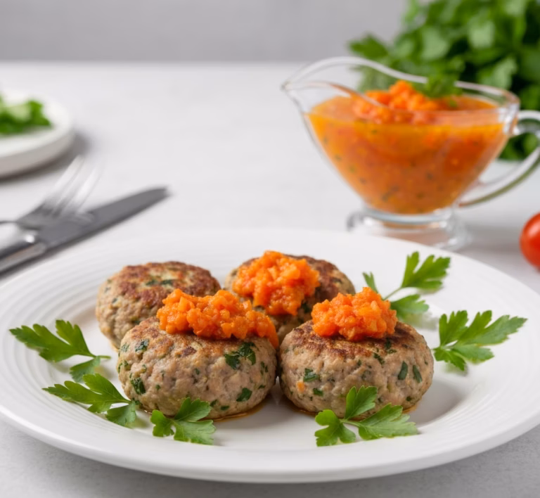 Сочные котлеты с ароматной зеленью и бразильским орехом
