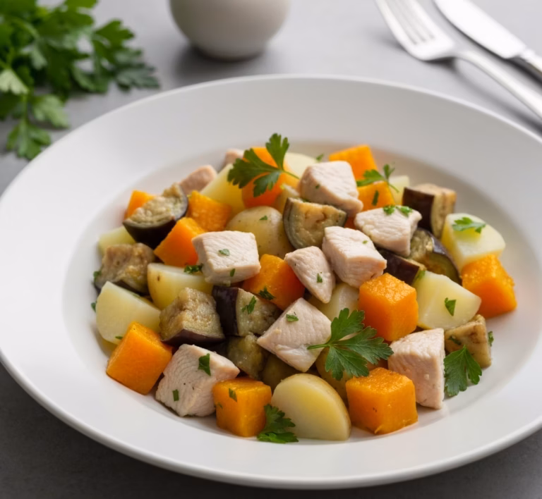 Сочные баклажаны с курицей и хрустящим кешью