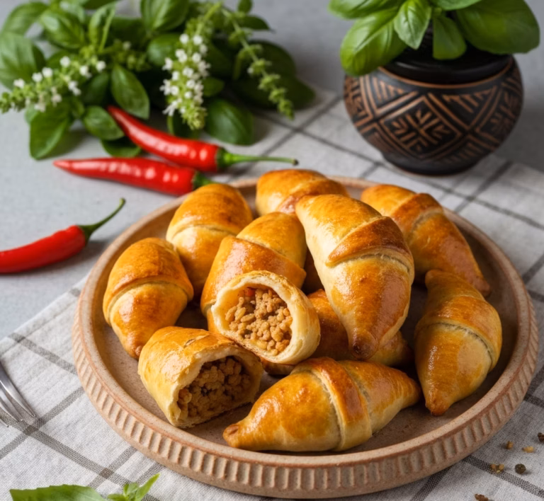 Хрустящие слоеные пирожки с мясной начинкой эмпанадас