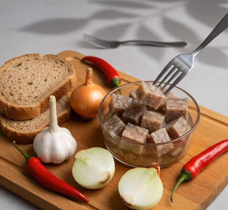 Нежный холодец из свиных ножек домашнего приготовления