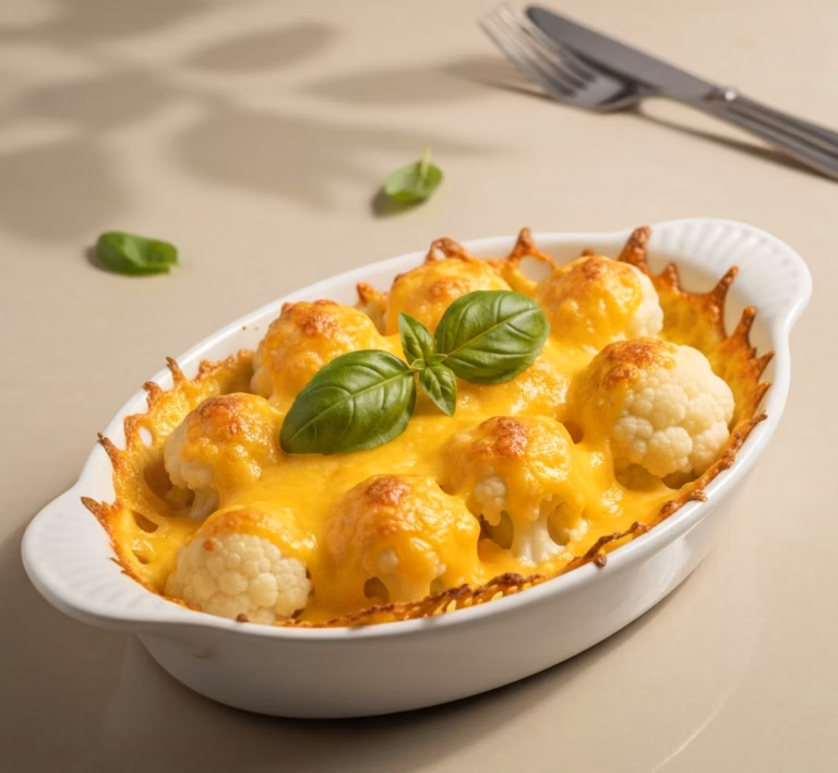 Запечённая цветная капуста под сырной корочкой